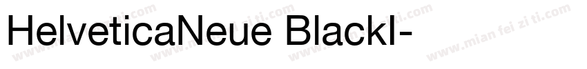HelveticaNeue BlackI字体转换